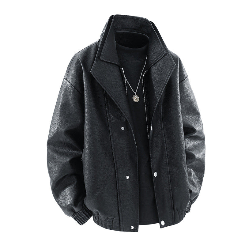 Herren lässige Kunstlederjacke Echoarchiv