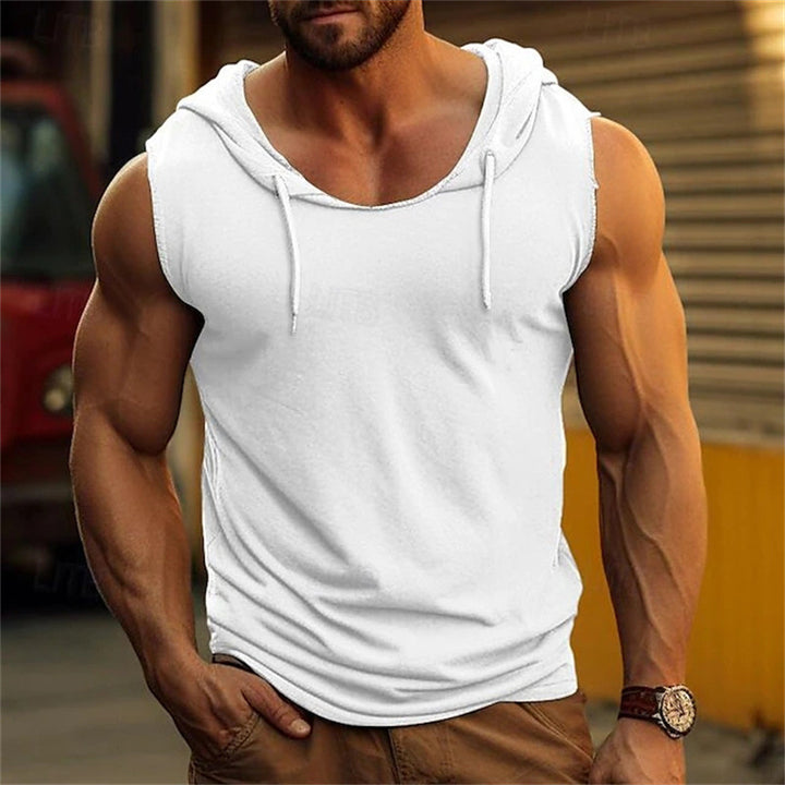 Herren Sportliches Muskelshirt mit Kapuze Echoarchiv