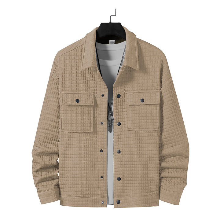 Herren nan gesteppte Overshirtjacke mit quadratischer Steppstruktur und aufgesetzten Brusttaschen Echo Archiv