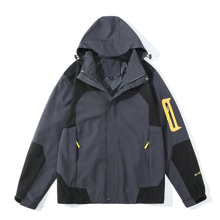 Herren leichte Softshell-Kapuzenjacke mit Fleece-Innenlage und Ärmeltasche Echoarchiv