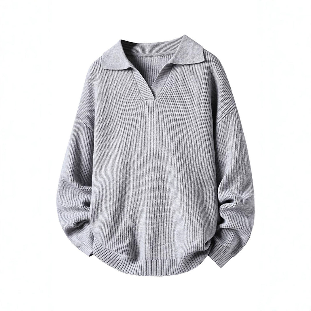 Damen Oversized Pullover mit Kragen Echoarchiv