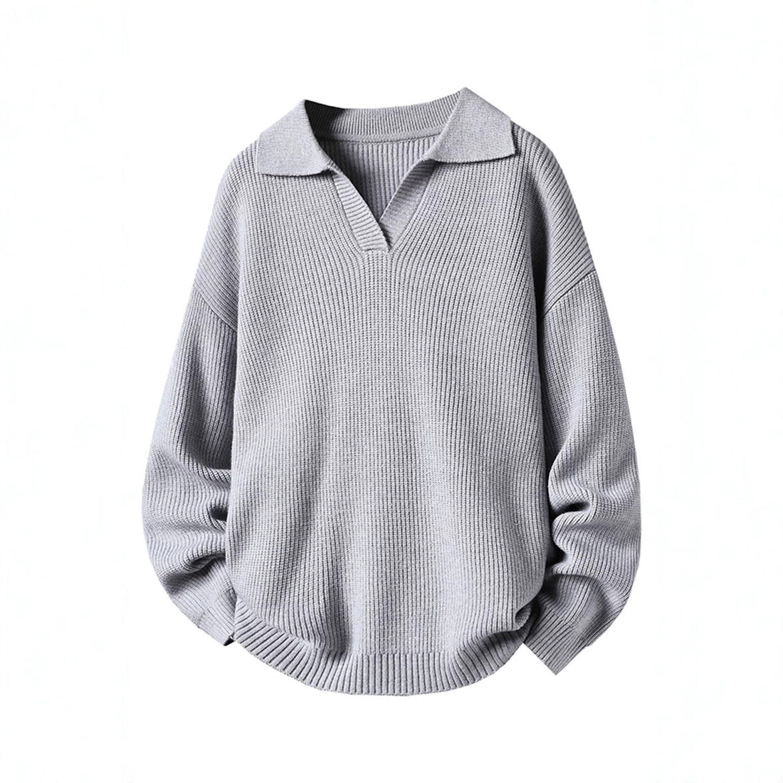 Damen Oversized Pullover mit Kragen Echoarchiv