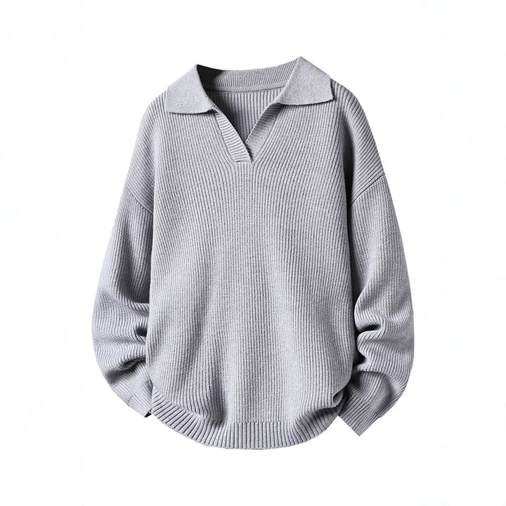 Damen Oversized Pullover mit Kragen Echoarchiv