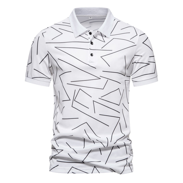 Herren Poloshirt mit modernem Grafikdesign Echoarchiv