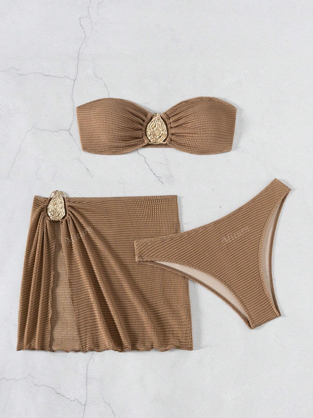 Damen Bandeau-Bikini mit raffiniertem Rock Echo Archiv