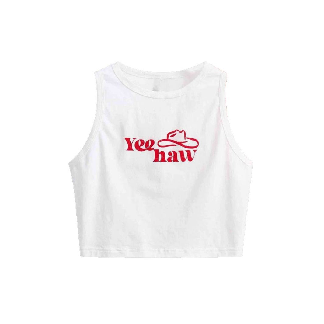 Damen Crop-Top mit originellem Cowboy-Motiv und coolem Schriftzug Echo Archiv