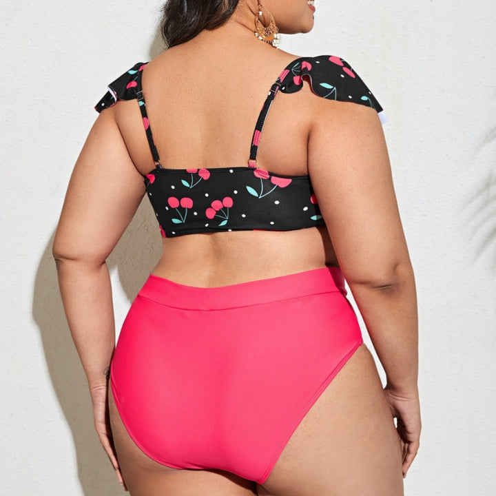 Damen Bikini-Set mit floralem Oberteil und hohem Taillen-Slip Echo Archiv