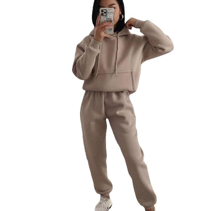 Damen nan kuscheliger Oversize-Kapuzenpullover und Highwaist-Jogginghose Set Echo Archiv