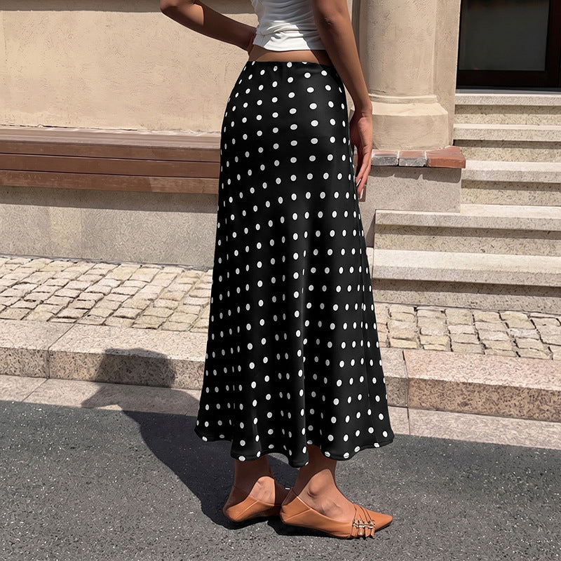 Damen Elegante Maxirock mit Punkten Echo Archiv