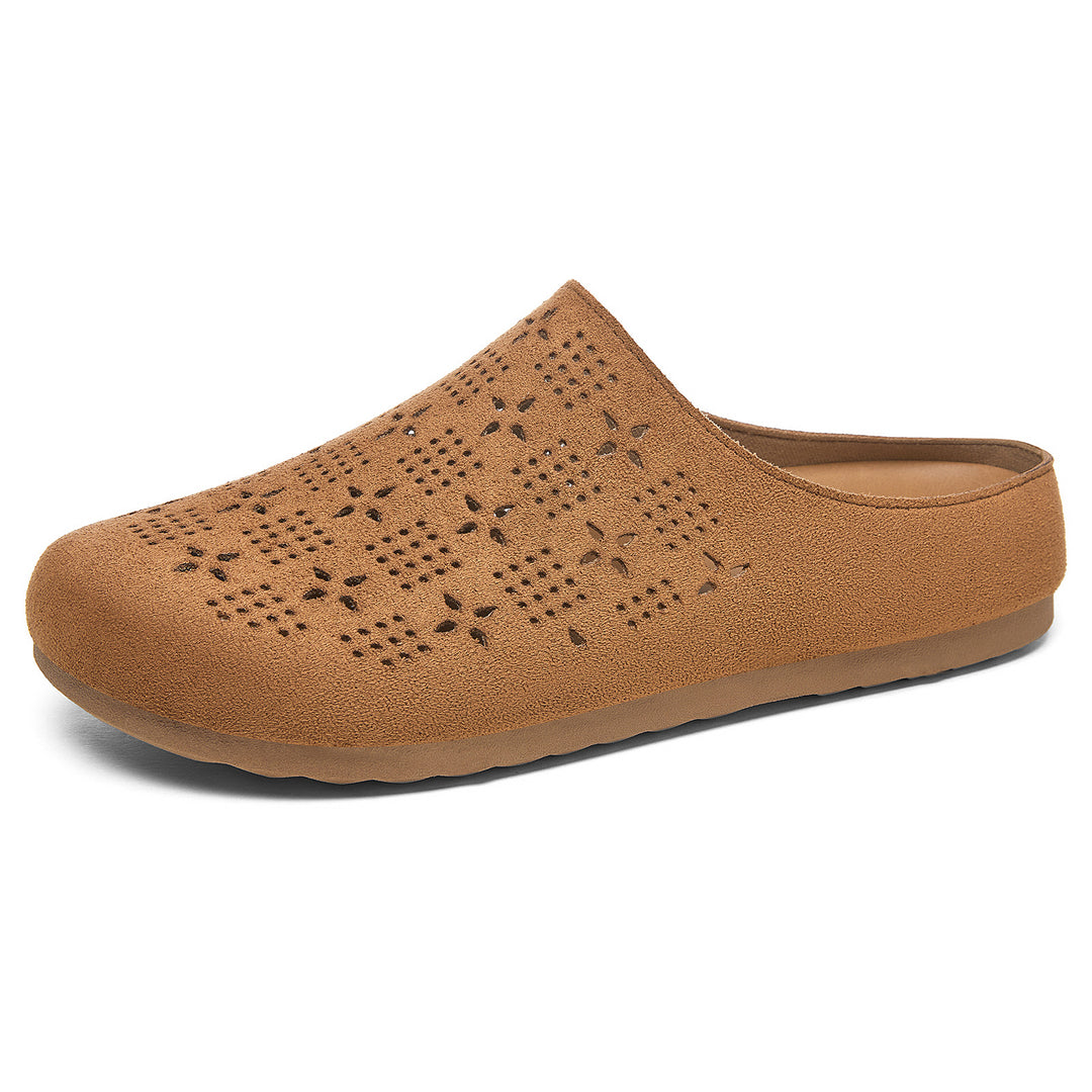 Damen nan Komfort-Mule mit Laserperforation und geformtem Memory-Fußbett Echo Archiv