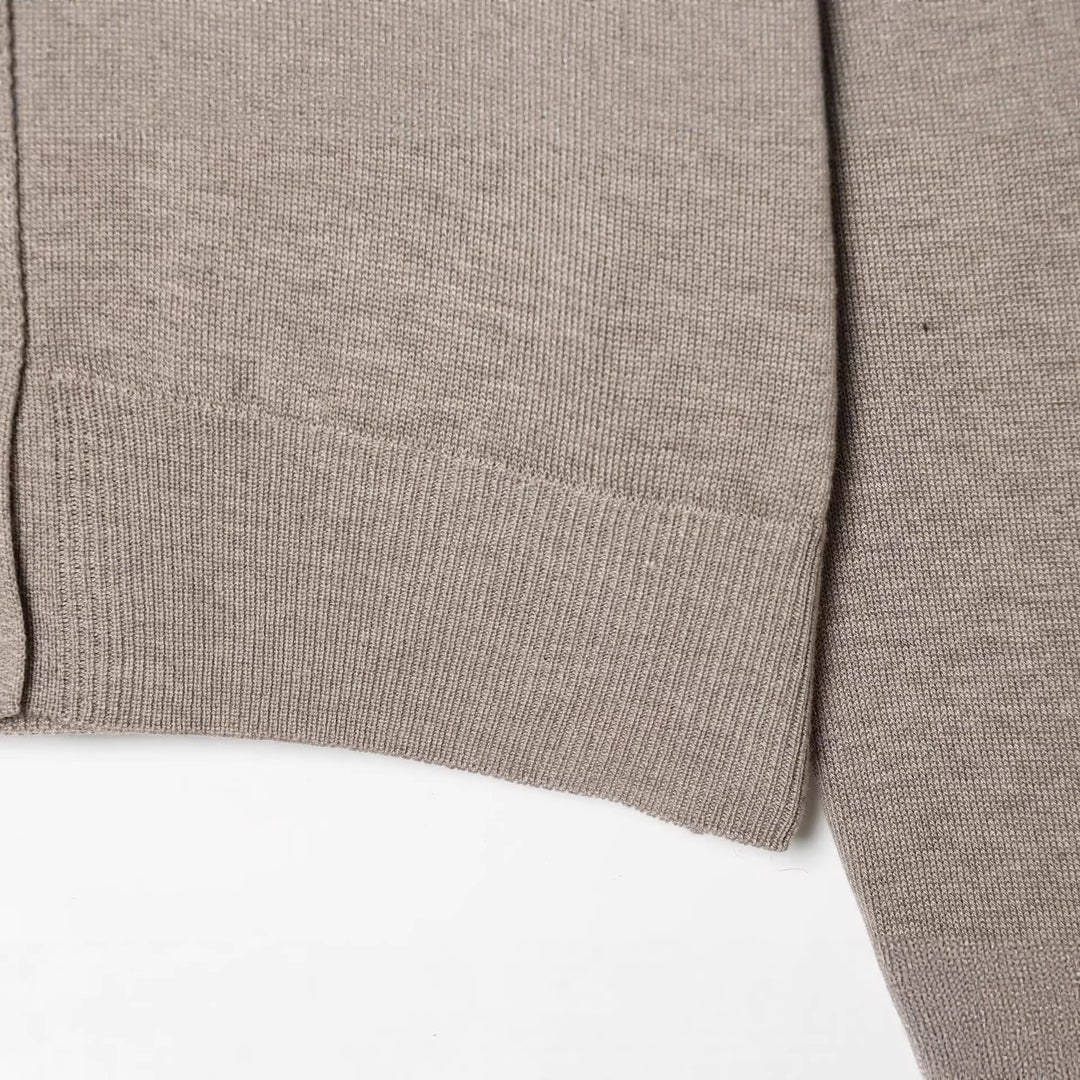 Damen Klassischer Feinstrick-Cardigan mit zarter Spitzenkante Echoarchiv