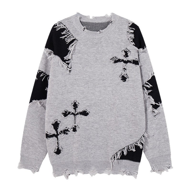 Damen Modischer Grobstrickpullover mit einzigartigem Zopfmuster Echoarchiv
