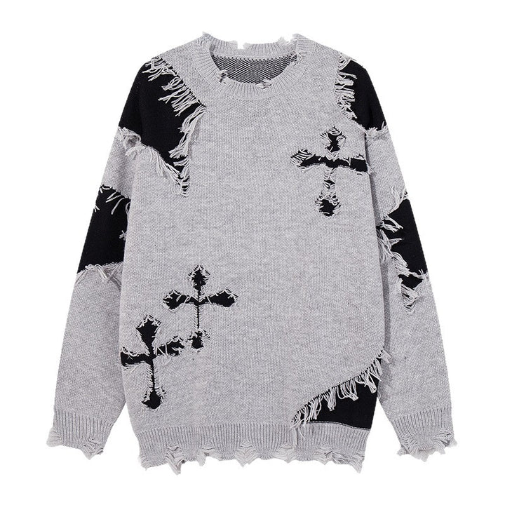 Damen Modischer Grobstrickpullover mit einzigartigem Zopfmuster Echoarchiv