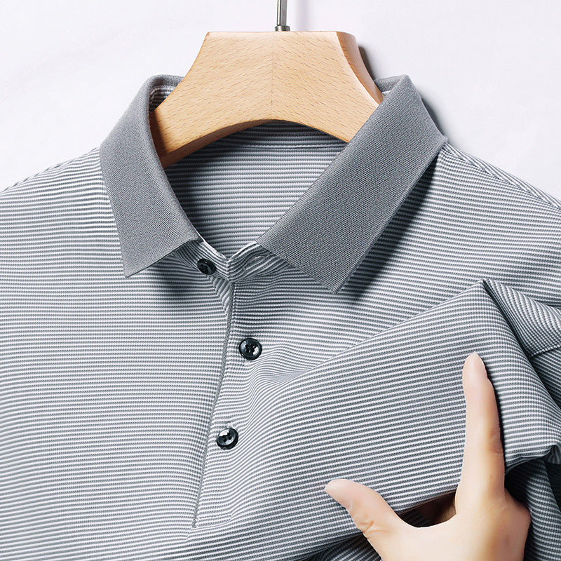 Herren modisches Kurzarm-Polo-Shirt mit strukturiertem Design Echoarchiv