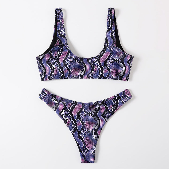 Damen Bunte Slips und Bandeau-Bikini-Set Echo Archiv