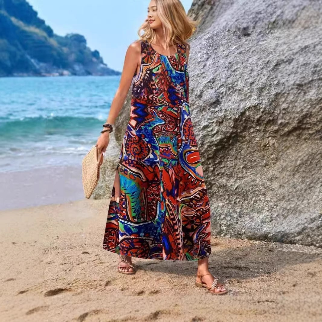 Damen Maxikleid mit einzigartigen Schmetterlingsdruck Echo Archiv