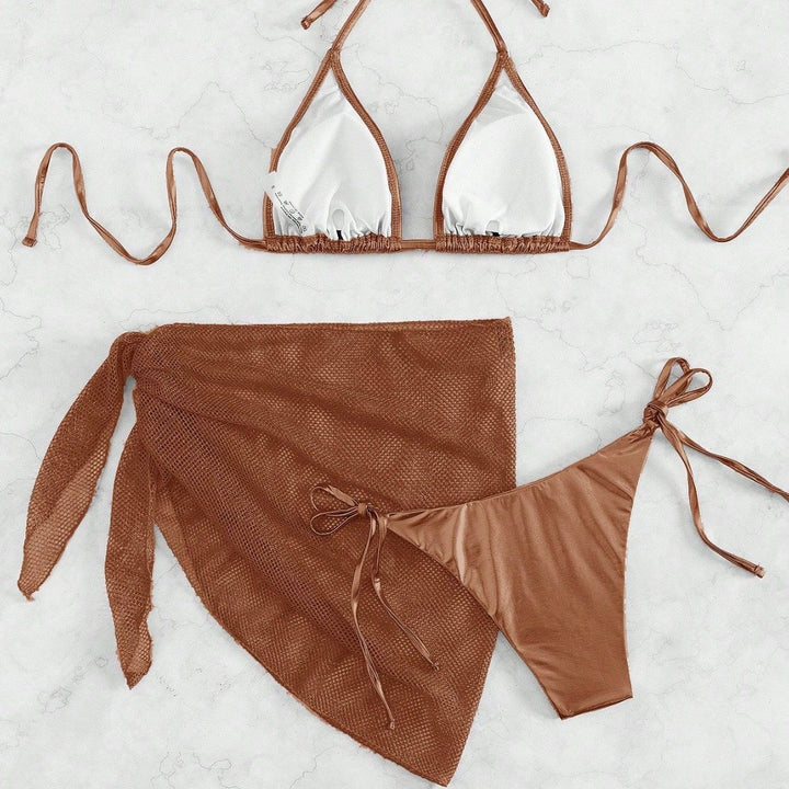 Damen Triangel-Bikini mit raffiniertem Netzrock Echo Archiv