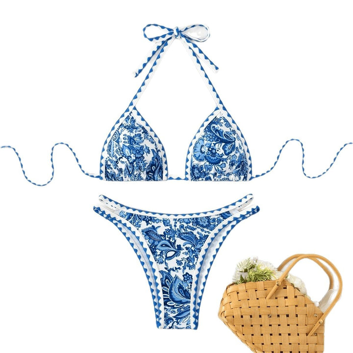 Damen Triangel-Bikini mit feinem Dekor Echo Archiv