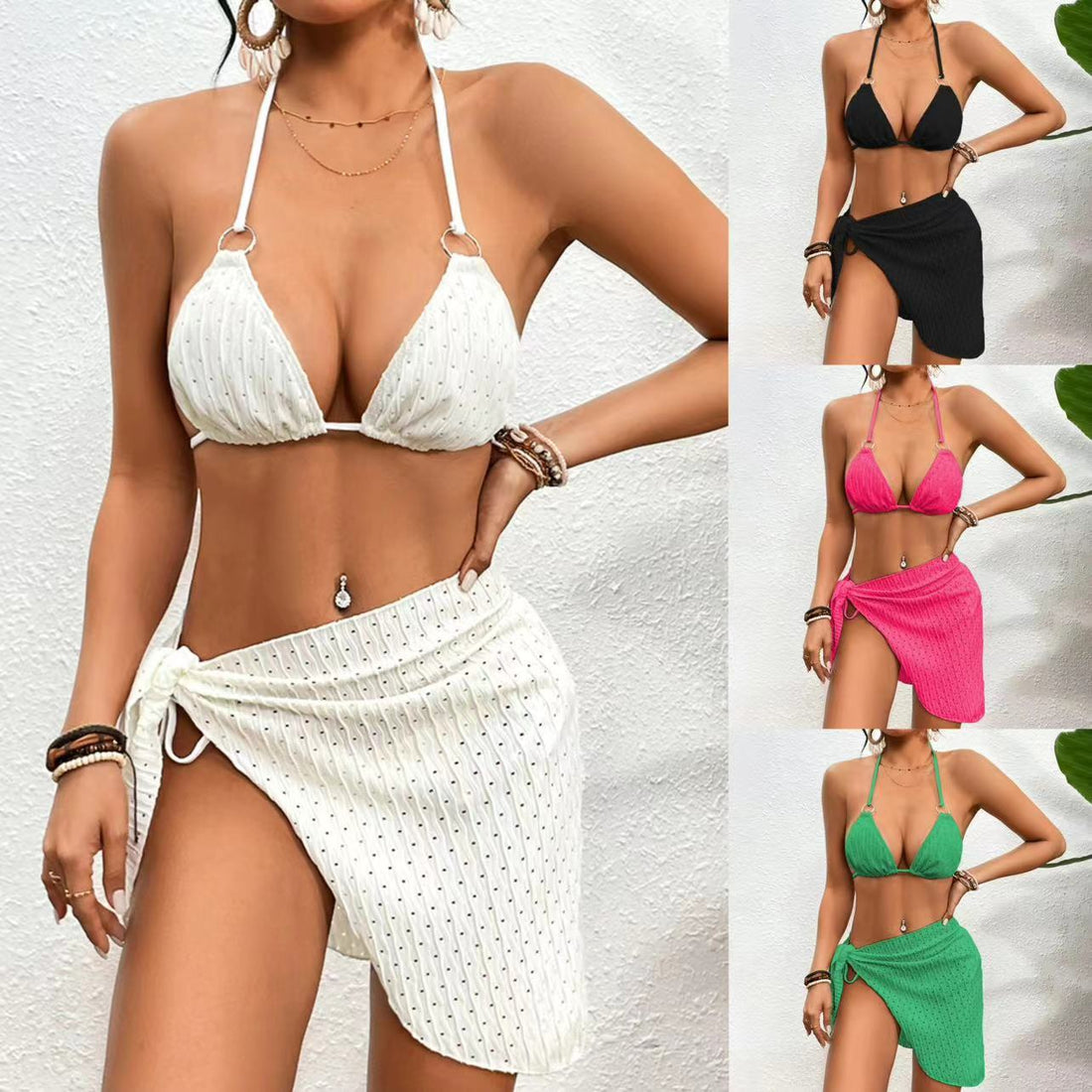 Damen Triangel-Bikini mit modischem Wickelrock – Maréssa