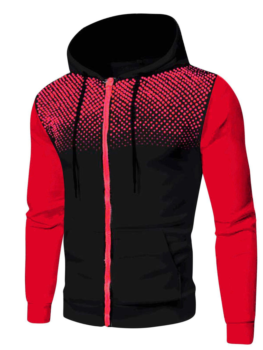 Herren sportliche Kapuzenjacke mit kontrastierenden Einsätzen Echoarchiv