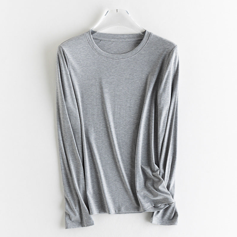 Damen Feines Longsleeve aus elastischem Modal-Jersey mit Rundhalsausschnitt und figurumspielendem Fall Echo Archiv