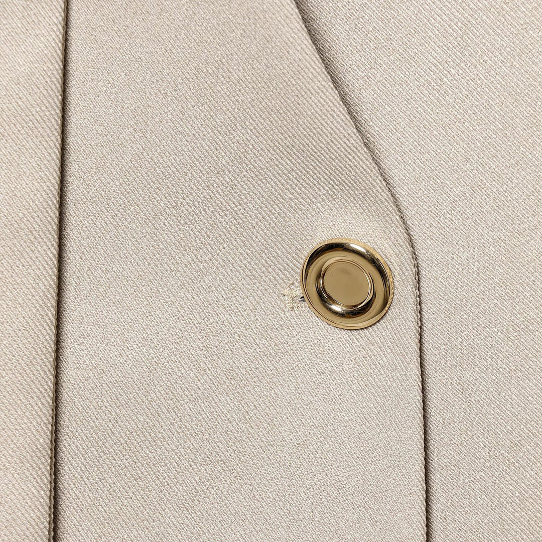 Damen Kurzer Cape‑Mantel mit weitem Wasserfallkragen und Ein‑Knopf‑Verschluss Echoarchiv