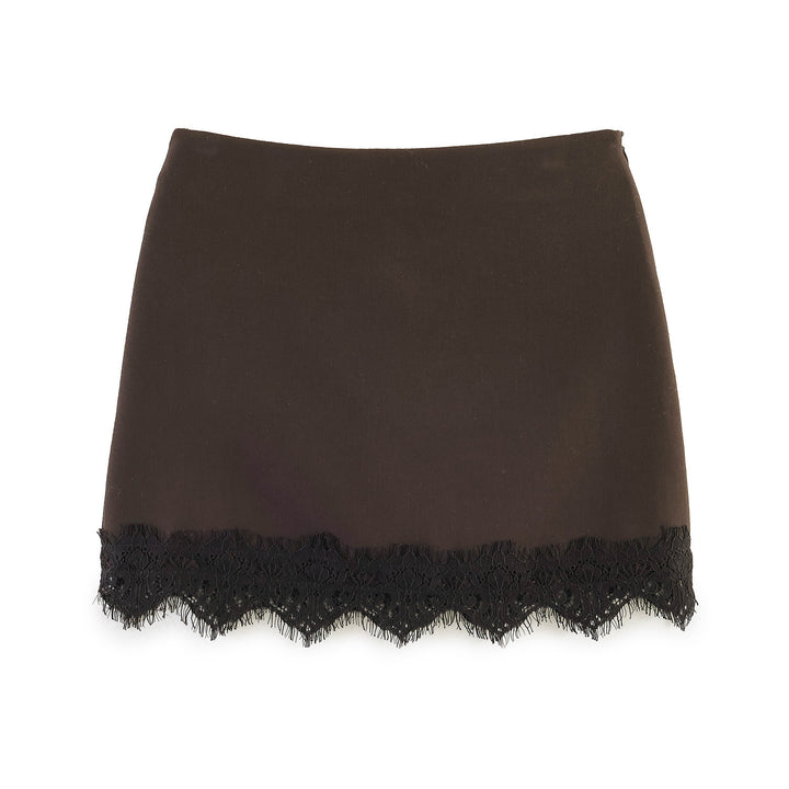 Damen Feiner Rock mit eleganter Spitzenverzierung Echo Archiv