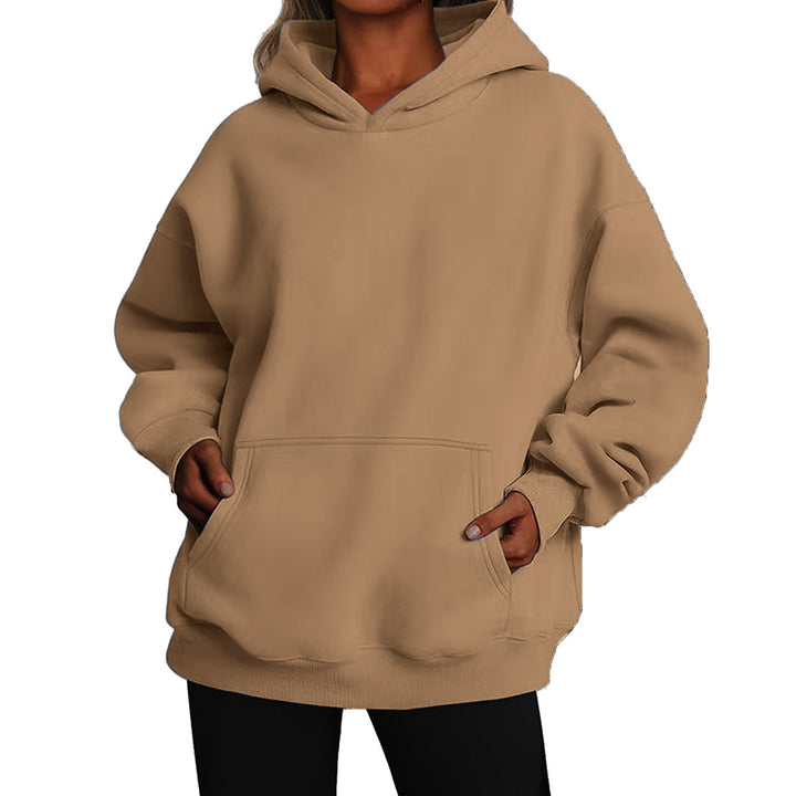 Damen nan Oversize-Kapuzenpullover mit Raglanärmeln, Kängurutasche und weichem Fleece-Innenfutter Echo Archiv