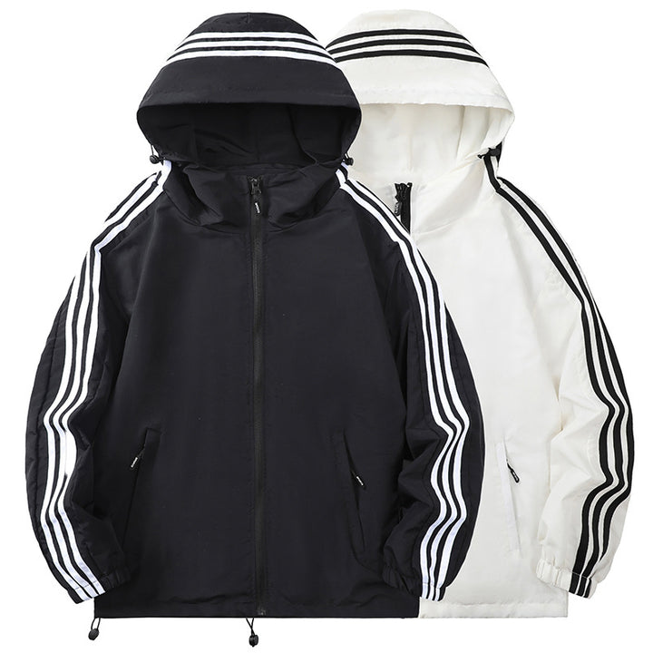 Herren Sportliche Übergangsjacke mit Kapuze und reflektierenden Akzenten Echo Archiv