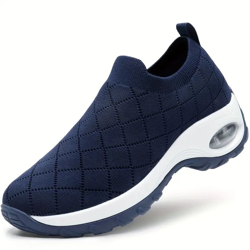 Damen Slip-On Strick-Sneaker mit Luftkissen und dämpfender Plateausohle Echoarchiv