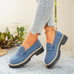 Damen Klassische Loafer mit robuster Profilsohle und gepolstertem Komfortfußbett – Lioré