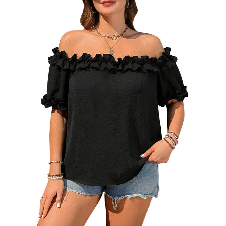 Damen Off-Shoulder Oberteil mit Rüschendetails Echo Archiv