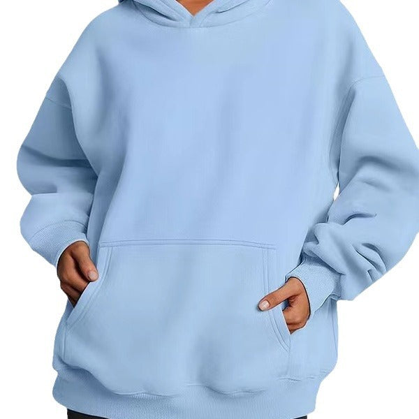 Damen nan extralanger Oversize-Kapuzenpullover im Boxy-Schnitt mit Kängurutasche und geripptem Abschluss Echo Archiv