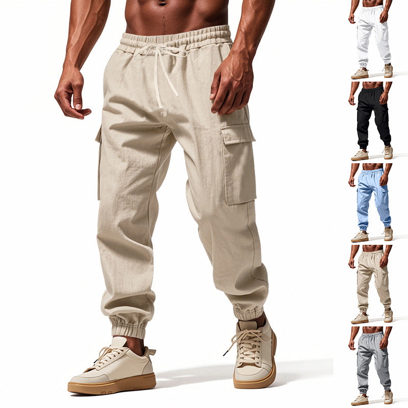 Herren Bequeme Cargo-Hose mit elastischem Bund Echoarchiv