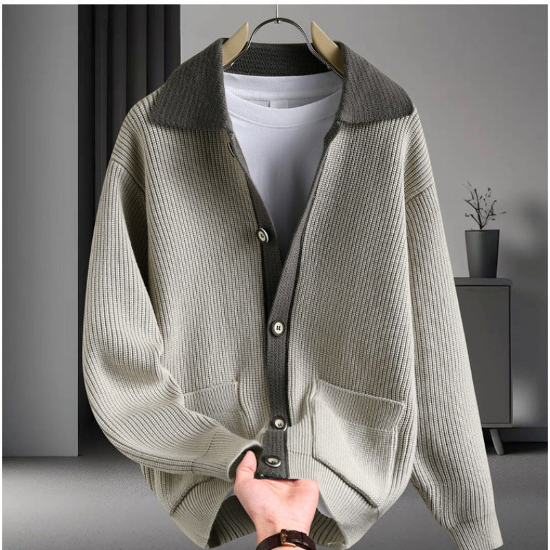 Damen entspannte Strickjacke mit innovativem Schnitt und praktischen Taschen Echoarchiv