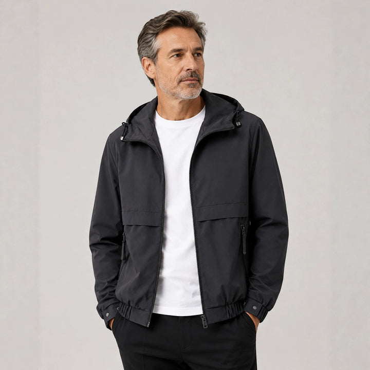 Herren Leichte Freizeitjacke mit verstellbarem Kapuze Echo Archiv