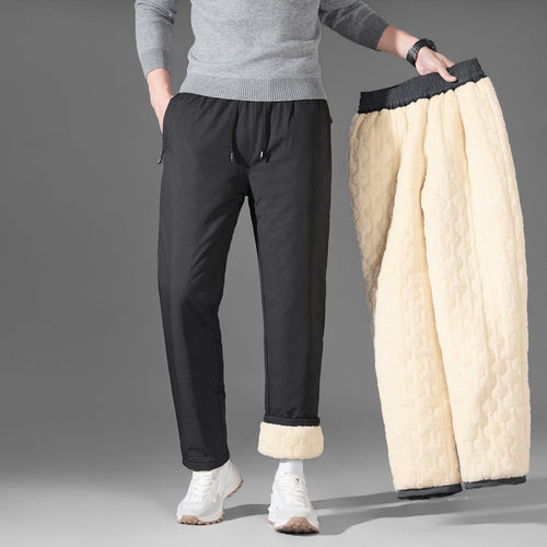 Herren leichte Reise Jogginghose mit elastischem Bund, Kordelzug, versteckten Reißverschlusstaschen und geradem Bein – Sorevano