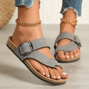 Damen Zehentrenner-Sandalen mit geflochtenen Riemen und rutschfester Sohle Echoarchiv