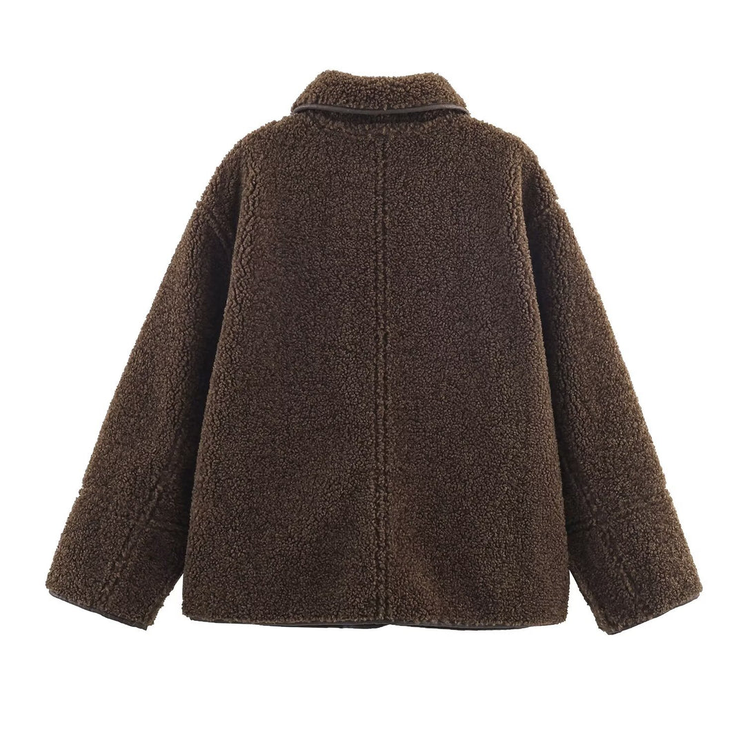 Damen 70+ Teddy‑Fleece‑Jacke im Oversize‑Cocoon‑Schnitt Echo Archiv
