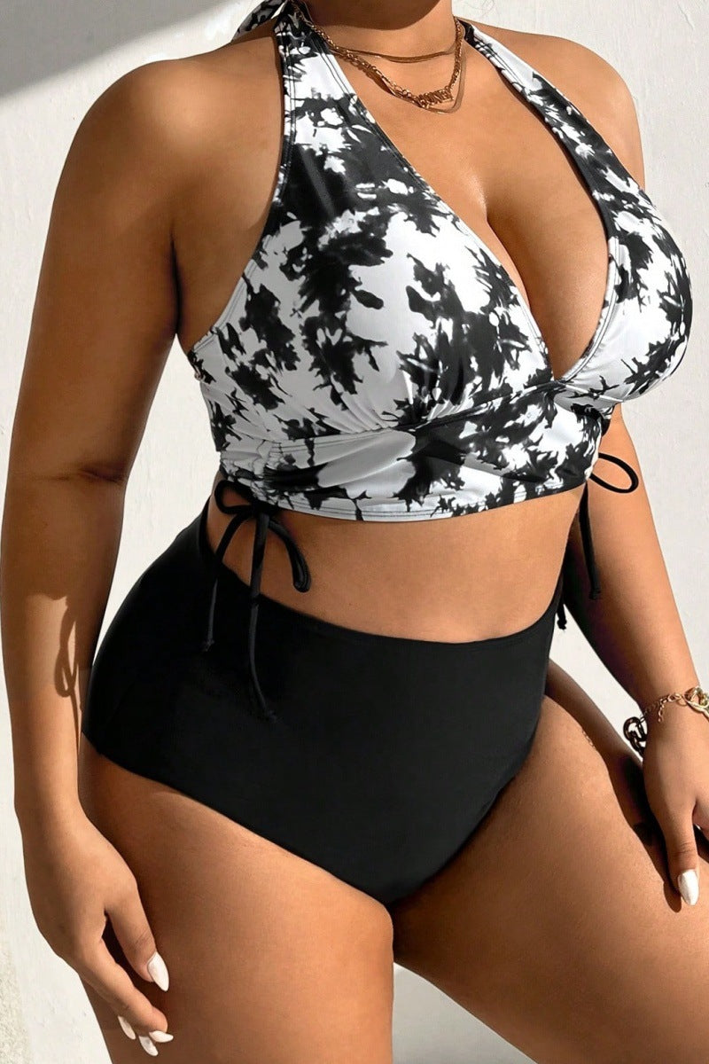 Damen Hochgeschnittener Bikini mit floralem Muster Echo Archiv