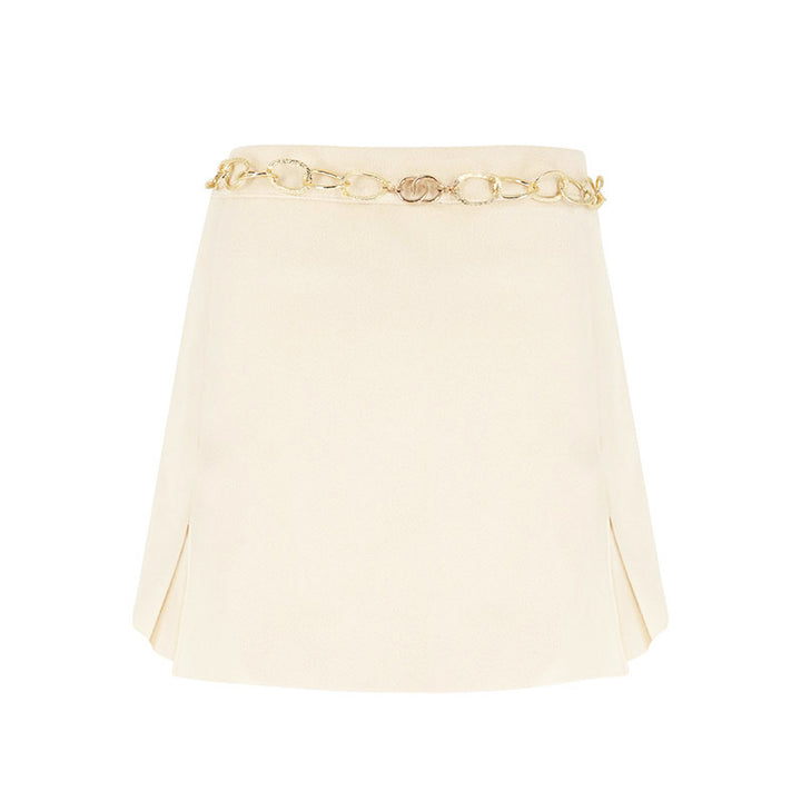 Damen eleganter Miniröcke mit goldener Kette Echo Archiv