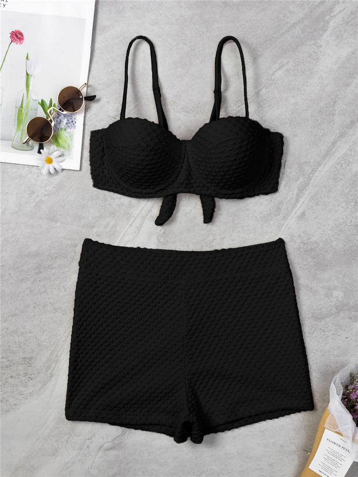 Damen Hoch tailliertes Bikini-Set mit gepolstertem Oberteil Echo Archiv
