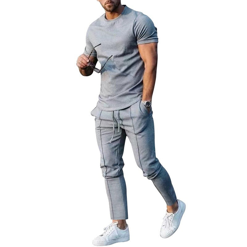 Herren lässiges T-Shirt und Jogginghose Set Echoarchiv