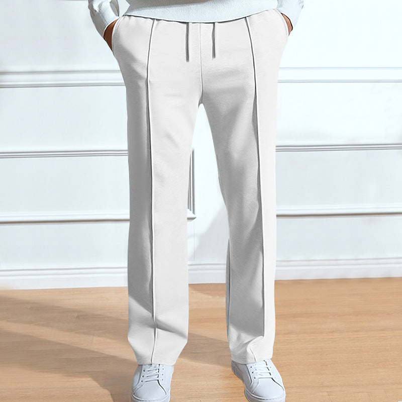 Herren Elegante Freizeithose mit bequemen Seitenstreifen und Gummizug Echoarchiv