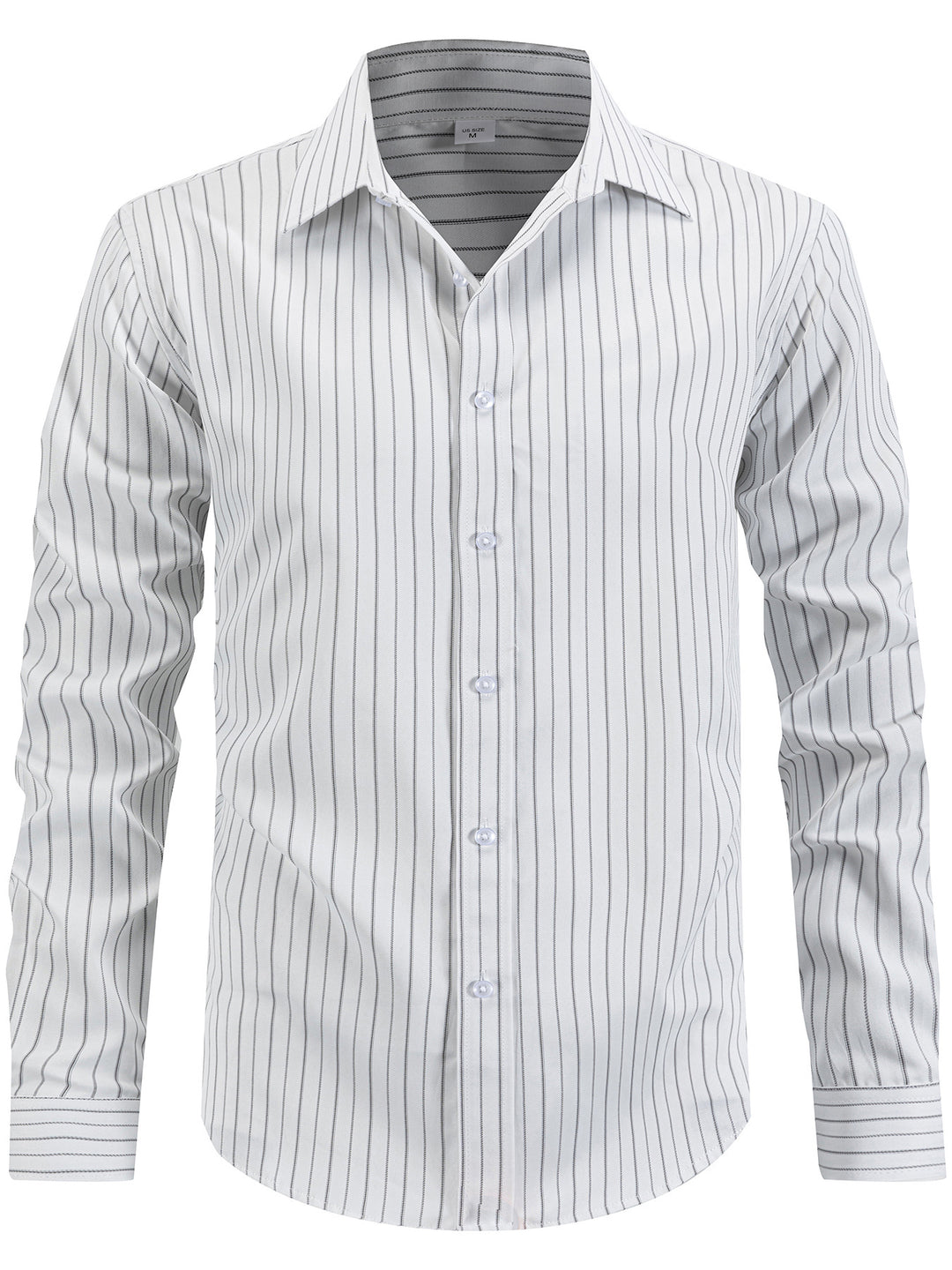 Herren elegantes gestreiftes Langarmhemd Echoarchiv