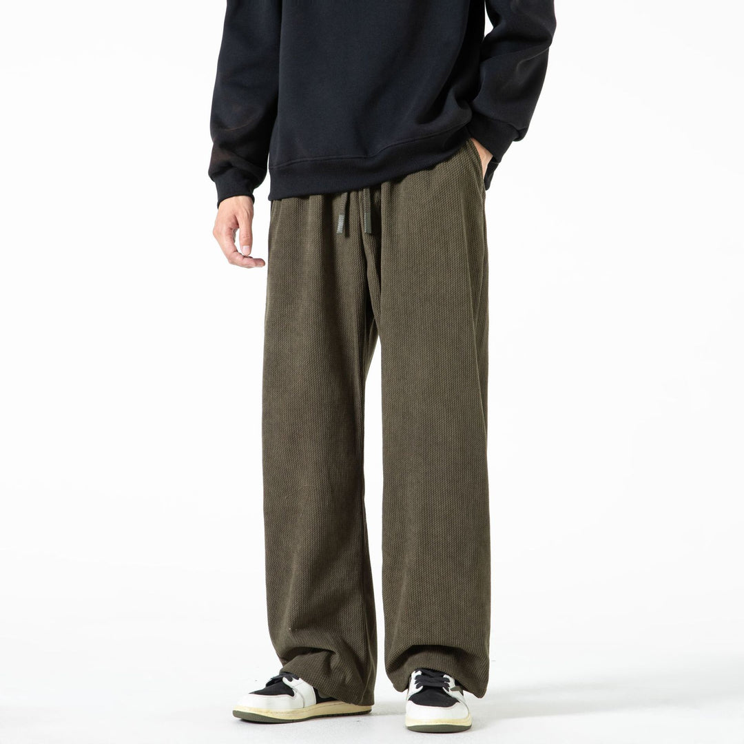 Damen Breit geschnittene Cordhose mit Tunnelzugbund und nachhaltigem Baumwollmix Echo Archiv