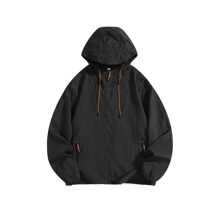 Herren Leichte Outdoorjacke mit Kapuze und praktischen Reißverschlusstaschen Echo Archiv