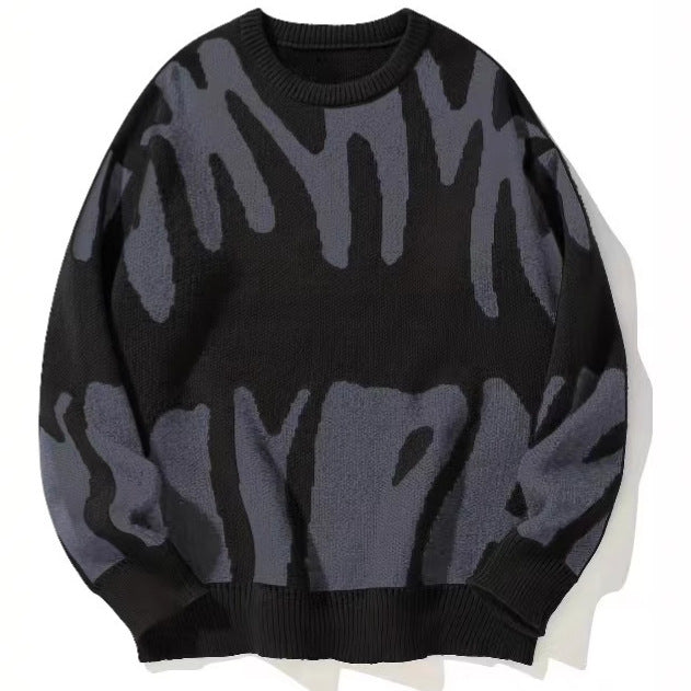 Damen Oversized Pullover mit aufregendem Muster Echoarchiv