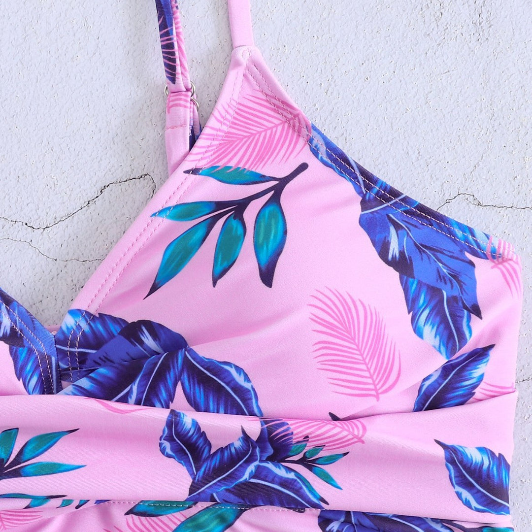 Damen Hochtailliertes Bikini-Set mit Wickeldesign Echo Archiv