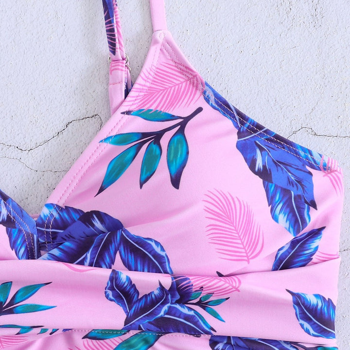 Damen Hochtailliertes Bikini-Set mit Wickeldesign Echo Archiv